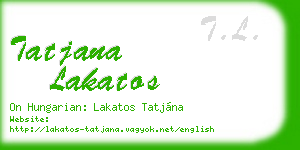 tatjana lakatos business card